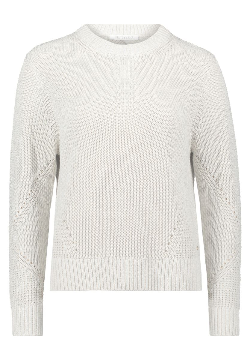 Strukturierter Strickpullover mit Glitzereffekt