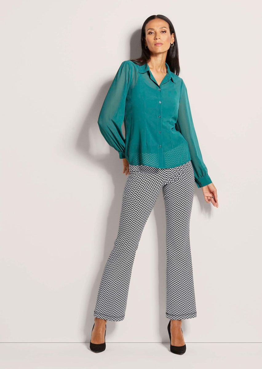 Zweiteiliges Chiffonblusen und Top Set
