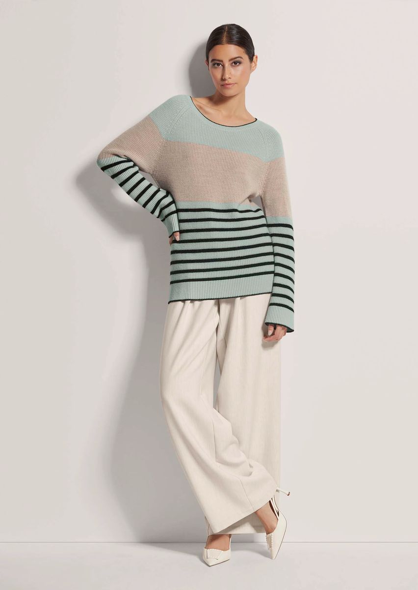 Gestreifter Pullover aus Schurwolle