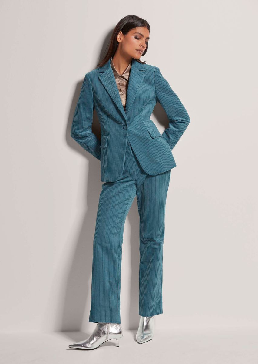 Klassischer Cord-Blazer mit Reverskragen