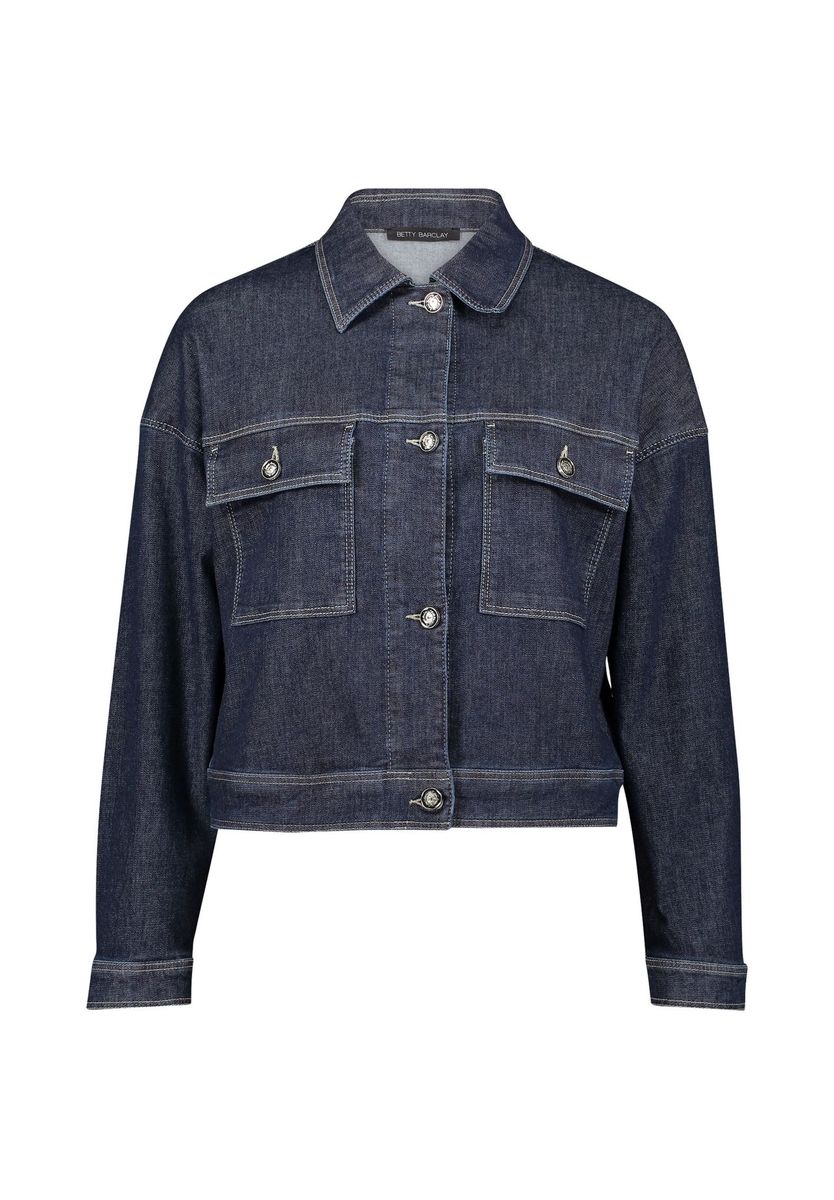 Jeansjacke in dunkler Waschung