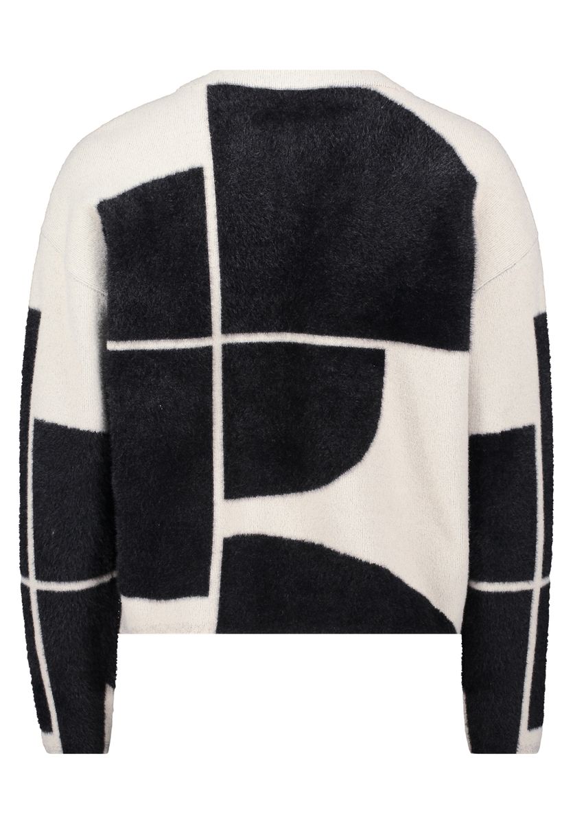 Geometrischer Jacquard-Strickpullover