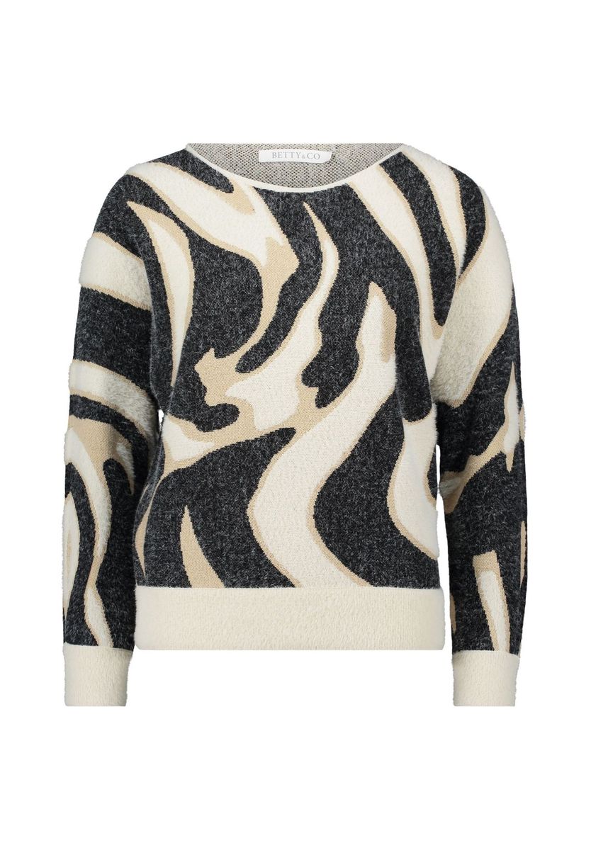 Pullover mit abstraktem Jacquard-Muster