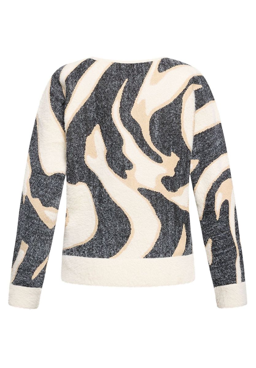 Pullover mit abstraktem Jacquard-Muster