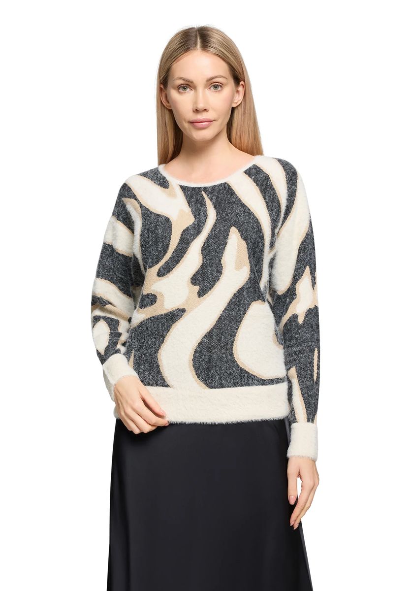 Pullover mit abstraktem Jacquard-Muster