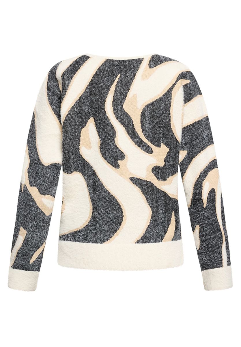 Pullover mit abstraktem Jacquard-Muster