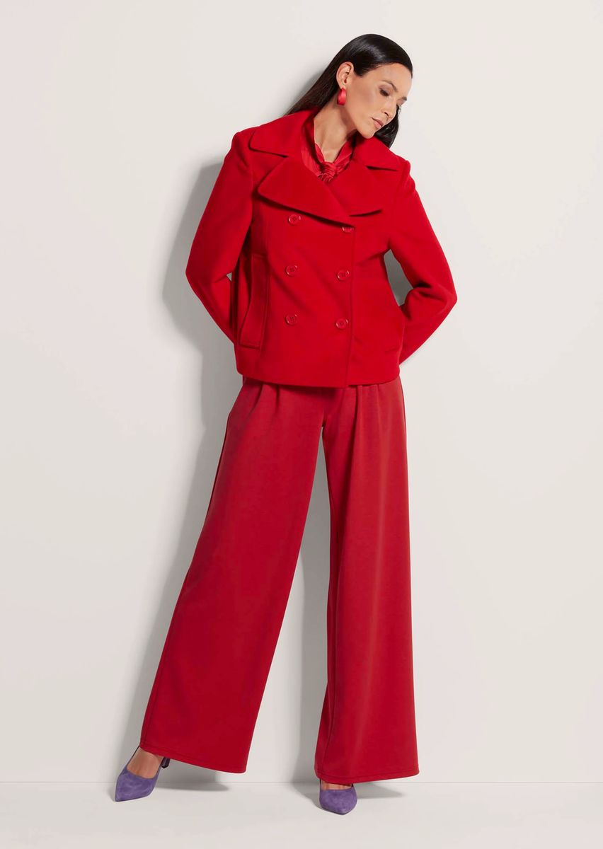 Klassische zweireihige Cabanjacke aus Wollmix