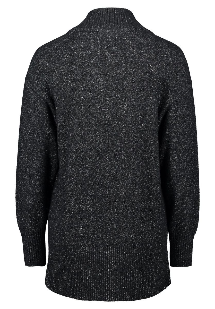 Funkelnder Strickpullover mit Stehkragen