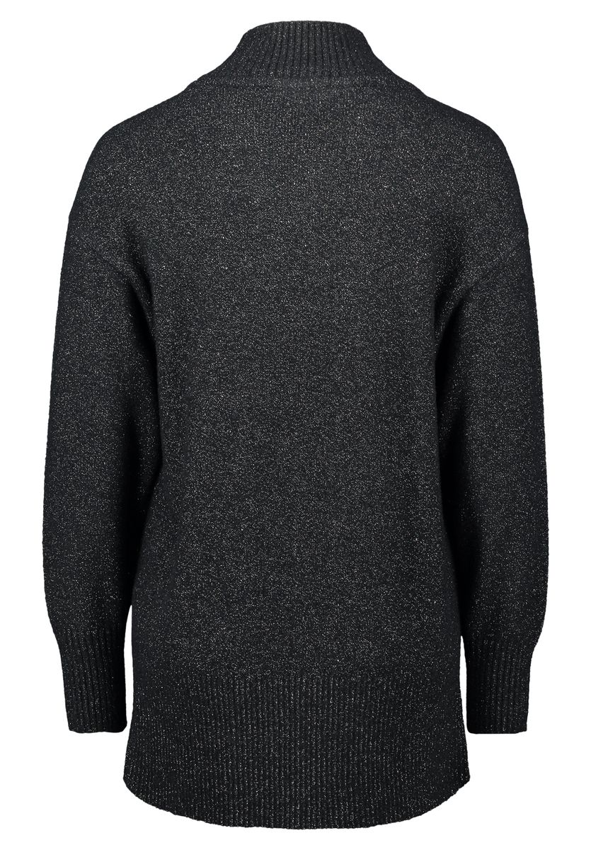 Funkelnder Strickpullover mit Stehkragen