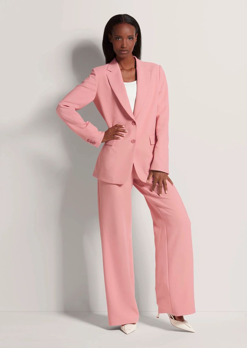 Einreihiger Stretch-Blazer aus Krepp