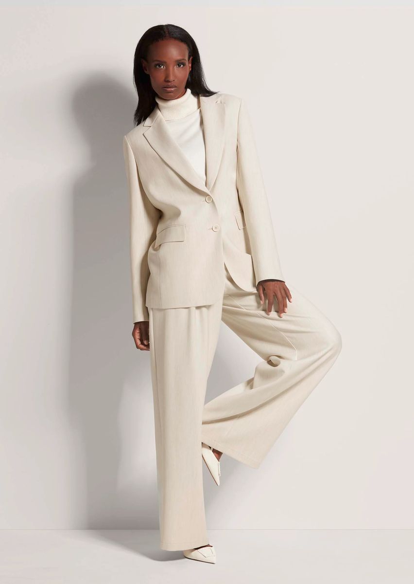 Klassischer Einreiher-Blazer mit Stretchanteil