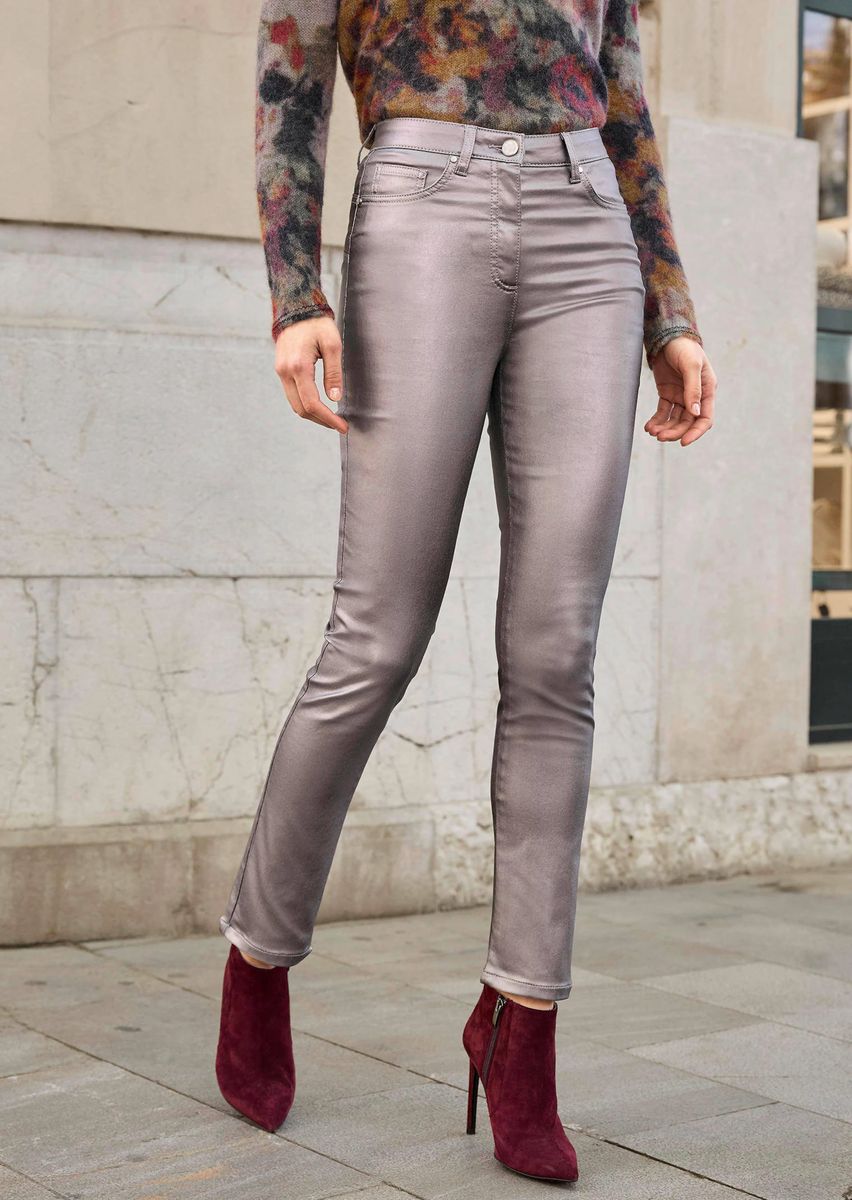 Schmal geschnittene Metallic-Hose