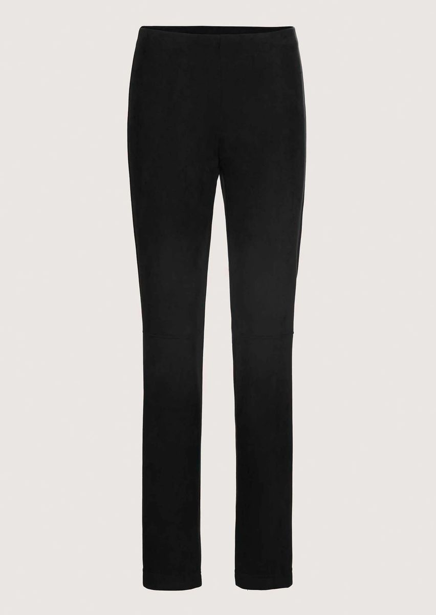 Straight-Leg-Hose aus Velourslederimitat