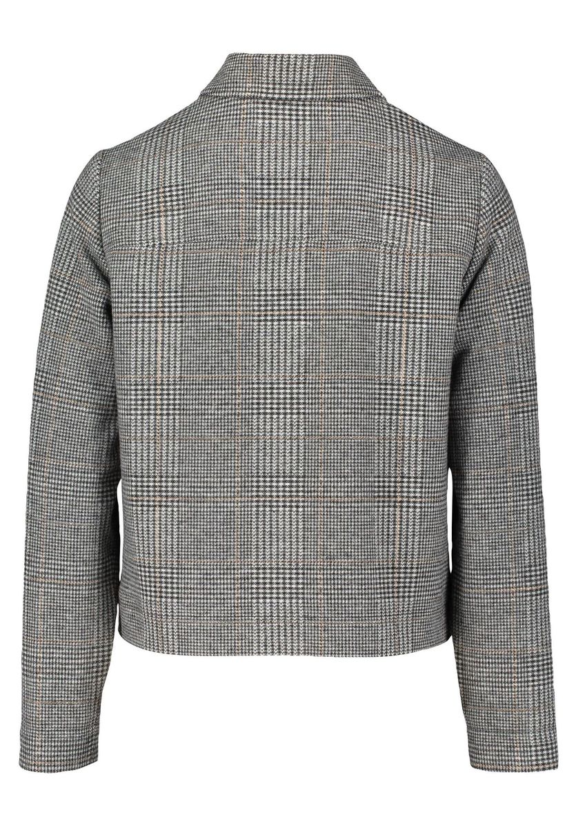 Kurze Glencheck-Jacke mit Pattentaschen