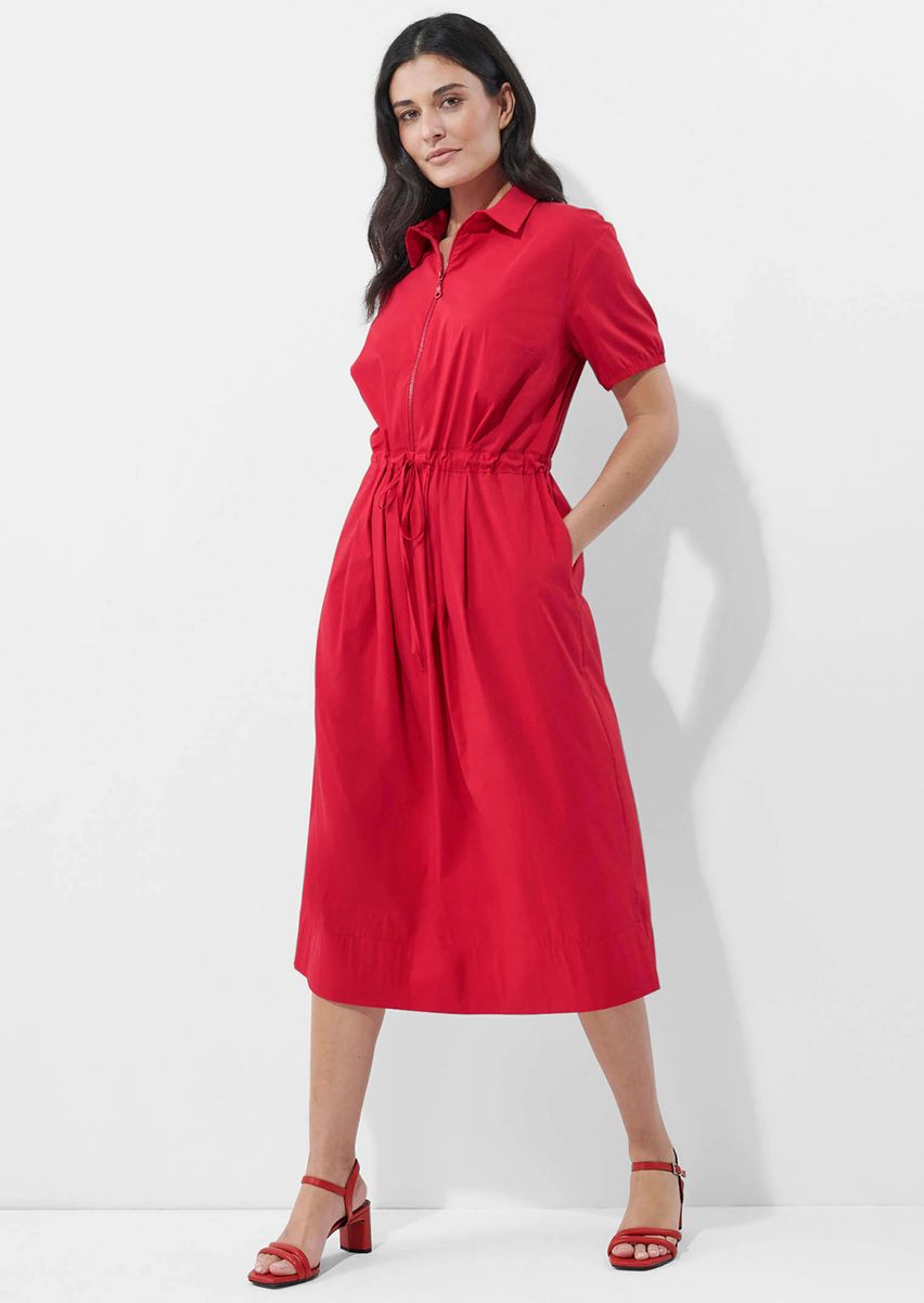 Sportlich-elegantes Midikleid mit Reißverschluss