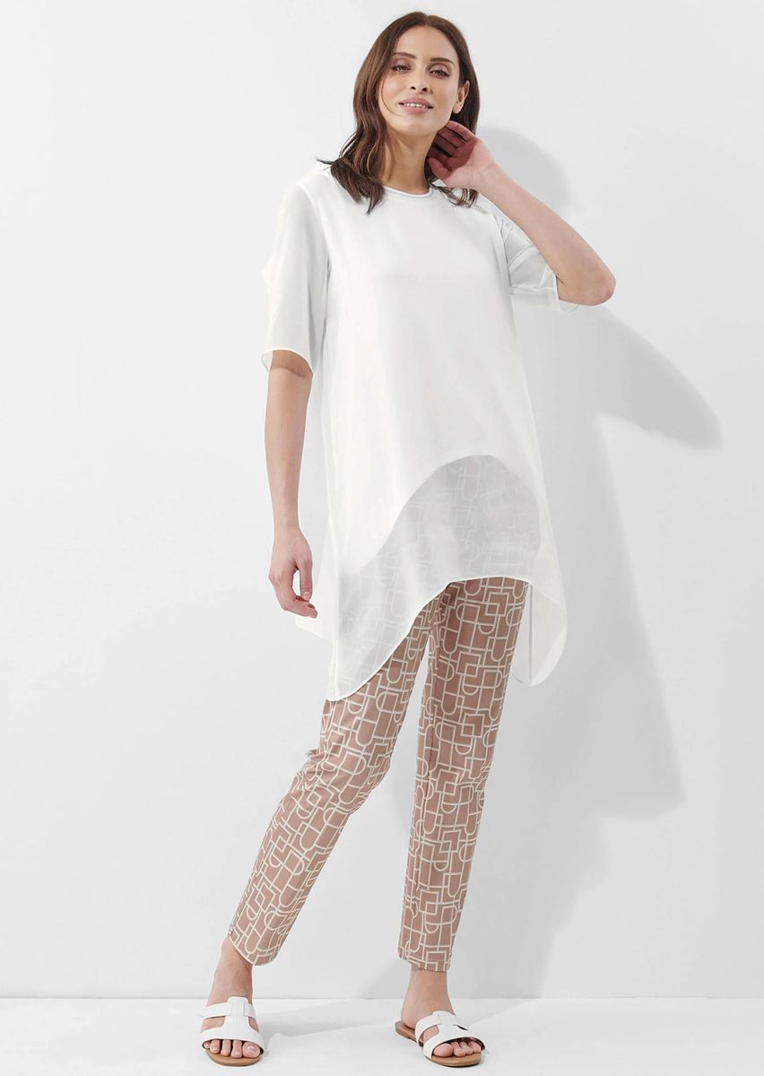 Asymmetrische Tunika im Lagen-Look