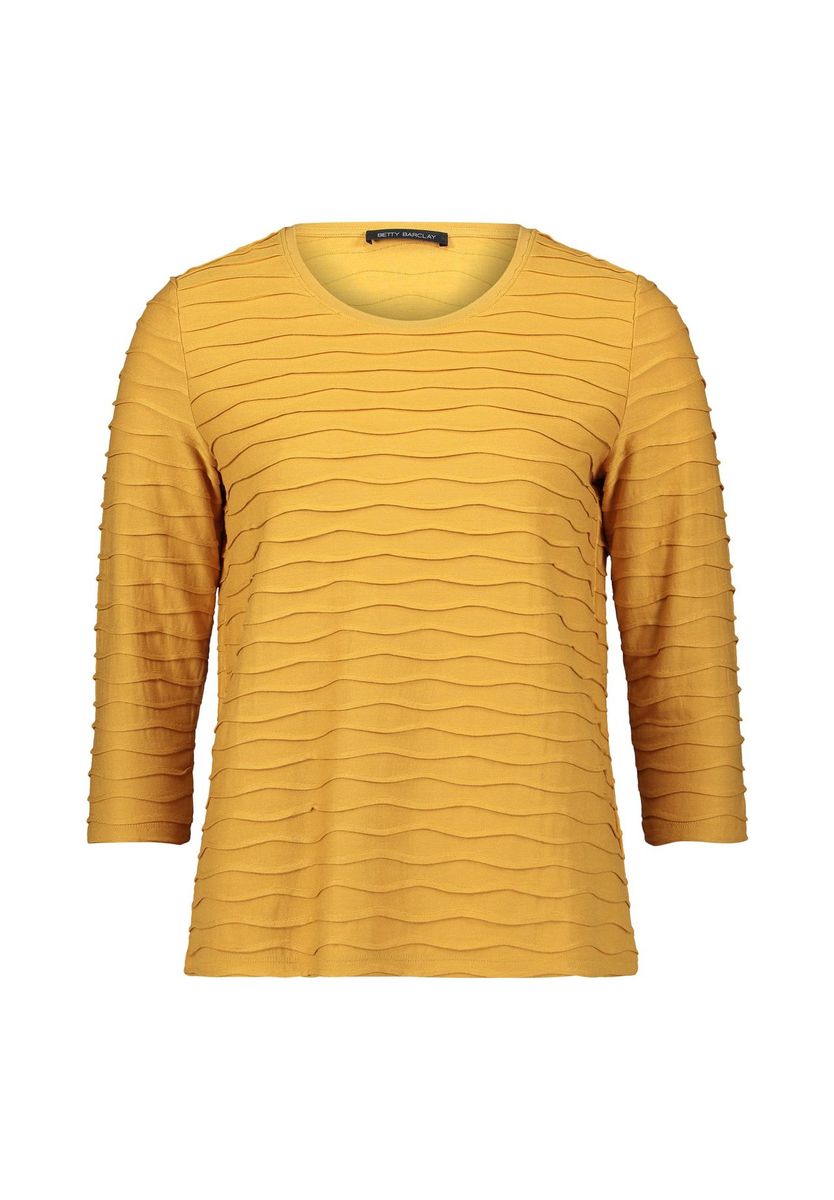 Strukturiertes Shirt mit Dreiviertelarm