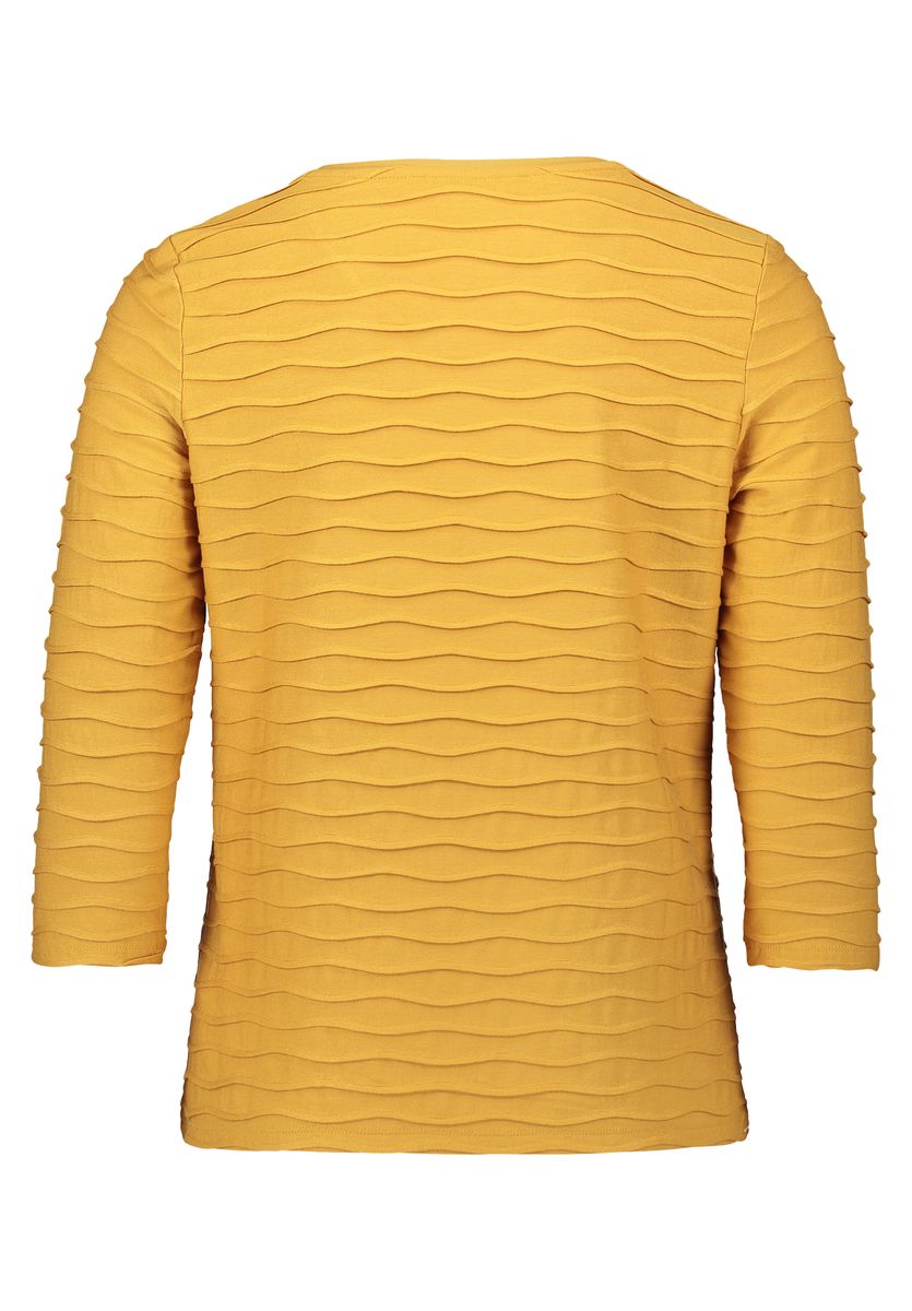 Strukturiertes Shirt mit Dreiviertelarm