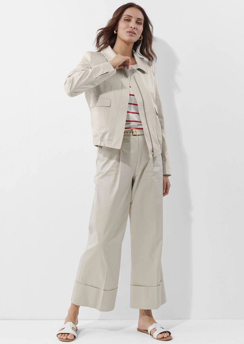 Kurzjacke im Blouson-Stil mit Pattentaschen