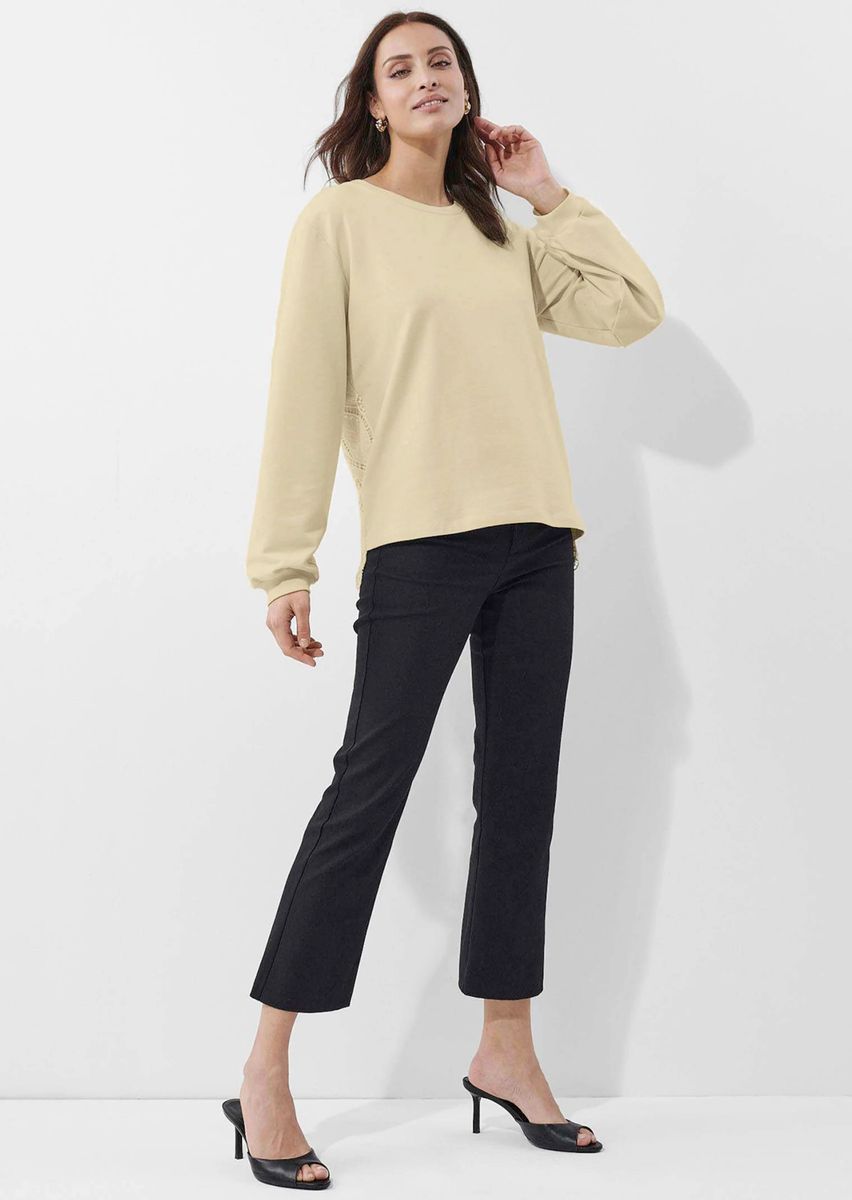 Sweatshirt mit Spitze am Rücken