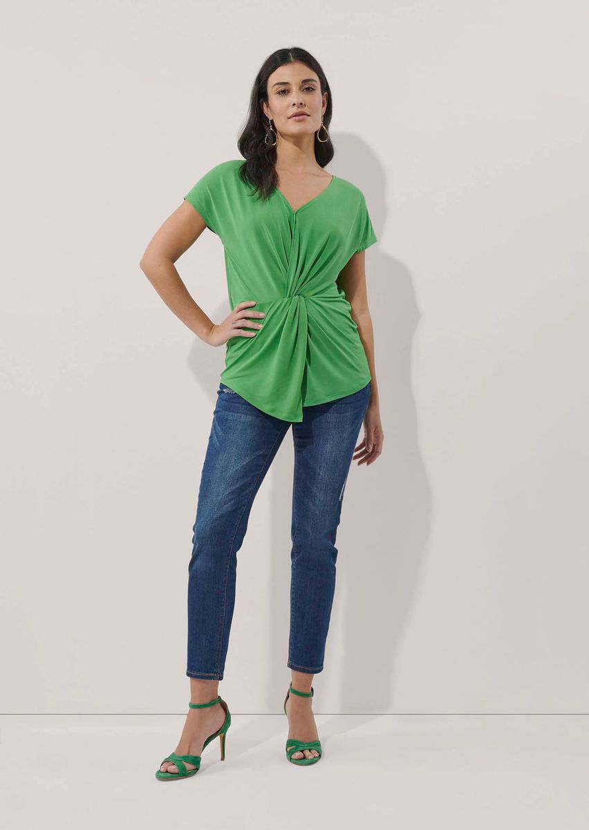 Elegantes Schößchen-Top mit Knotendetail