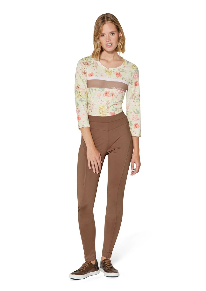 High-Waist Leggings mit Ziernähten