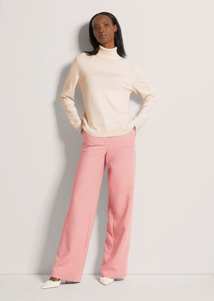 Klassischer Feinstrick-Rollkragenpullover
