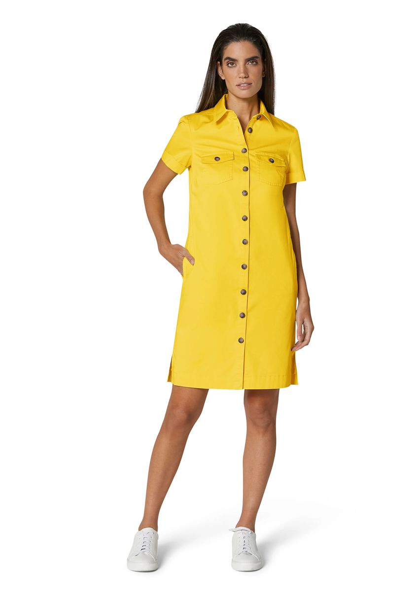 Schmales Hemdblusenkleid aus Baumwoll-Stretch