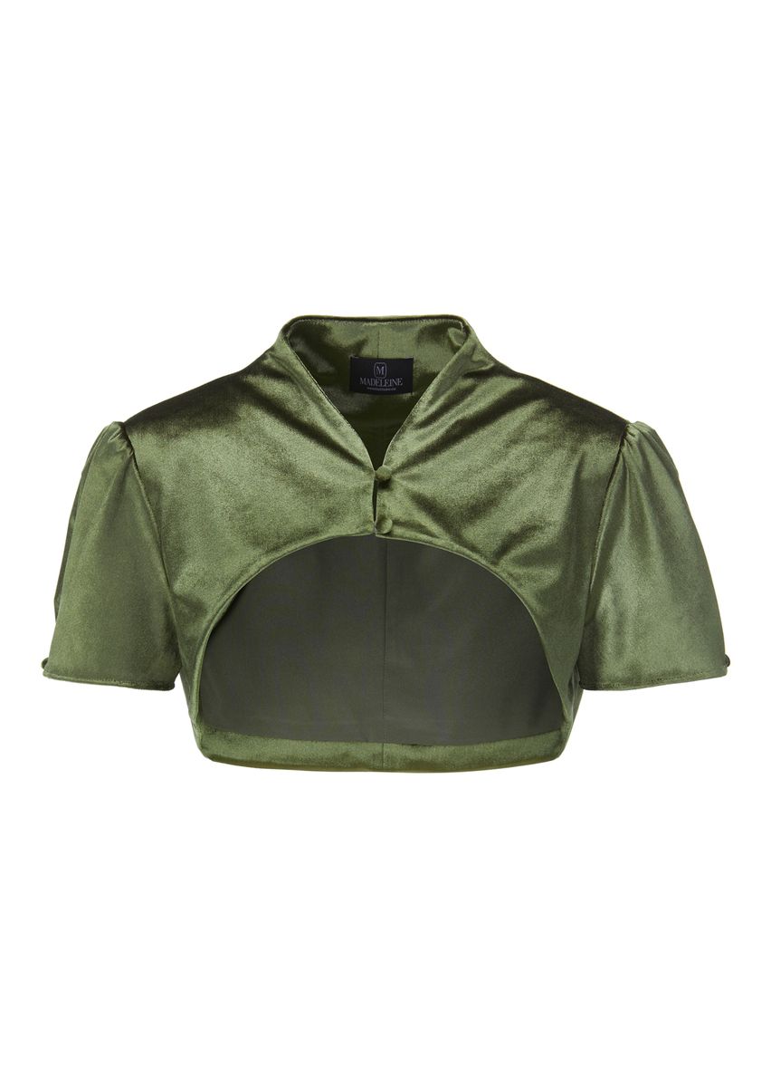 Samt-Bolerojacke mit Stehkragen