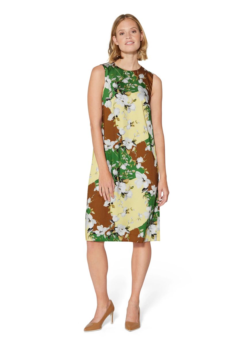 Ärmelloses A-Linien-Kleid mit Blumenmuster