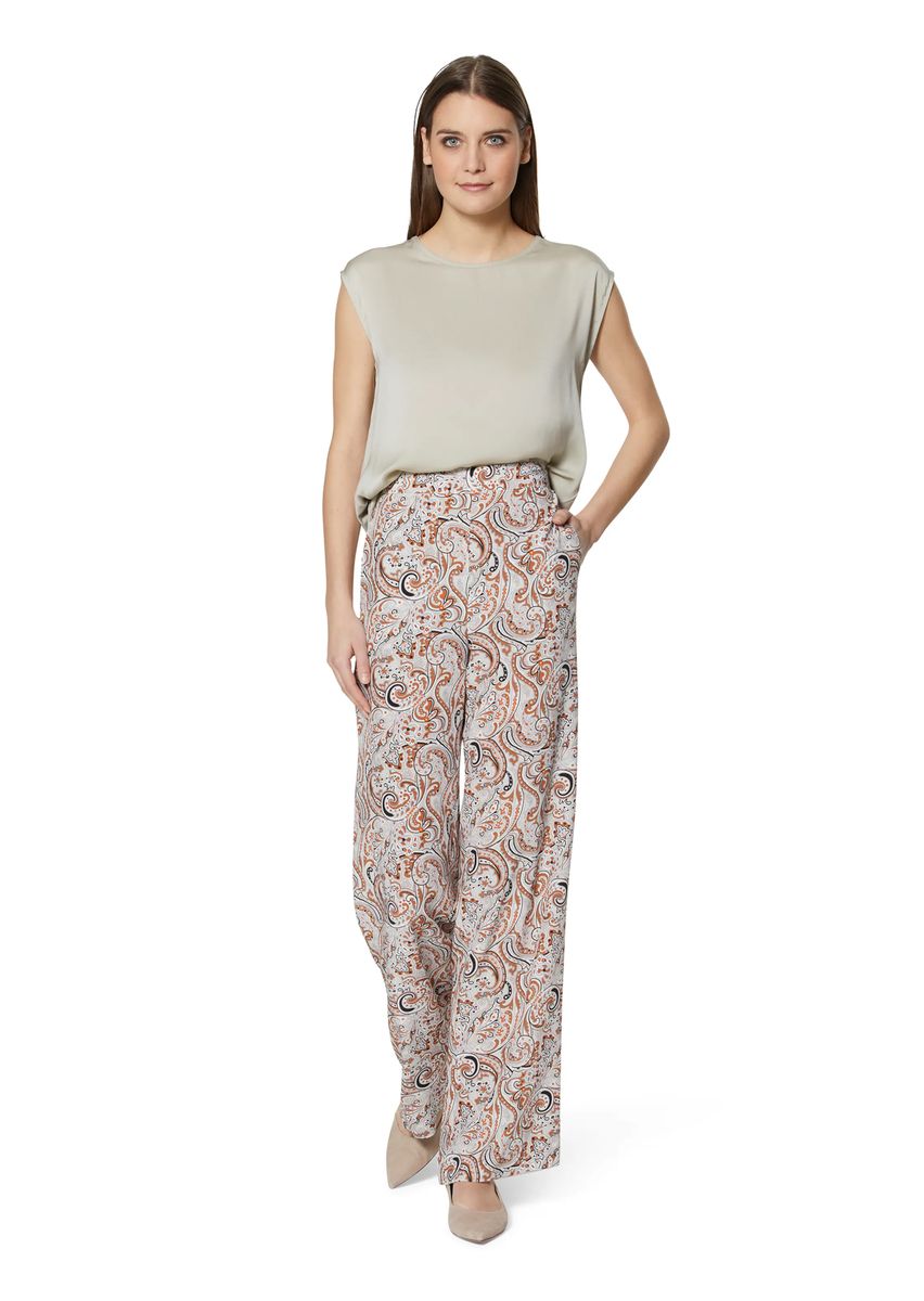 Weit geschnittene Hose mit Paisley-Print