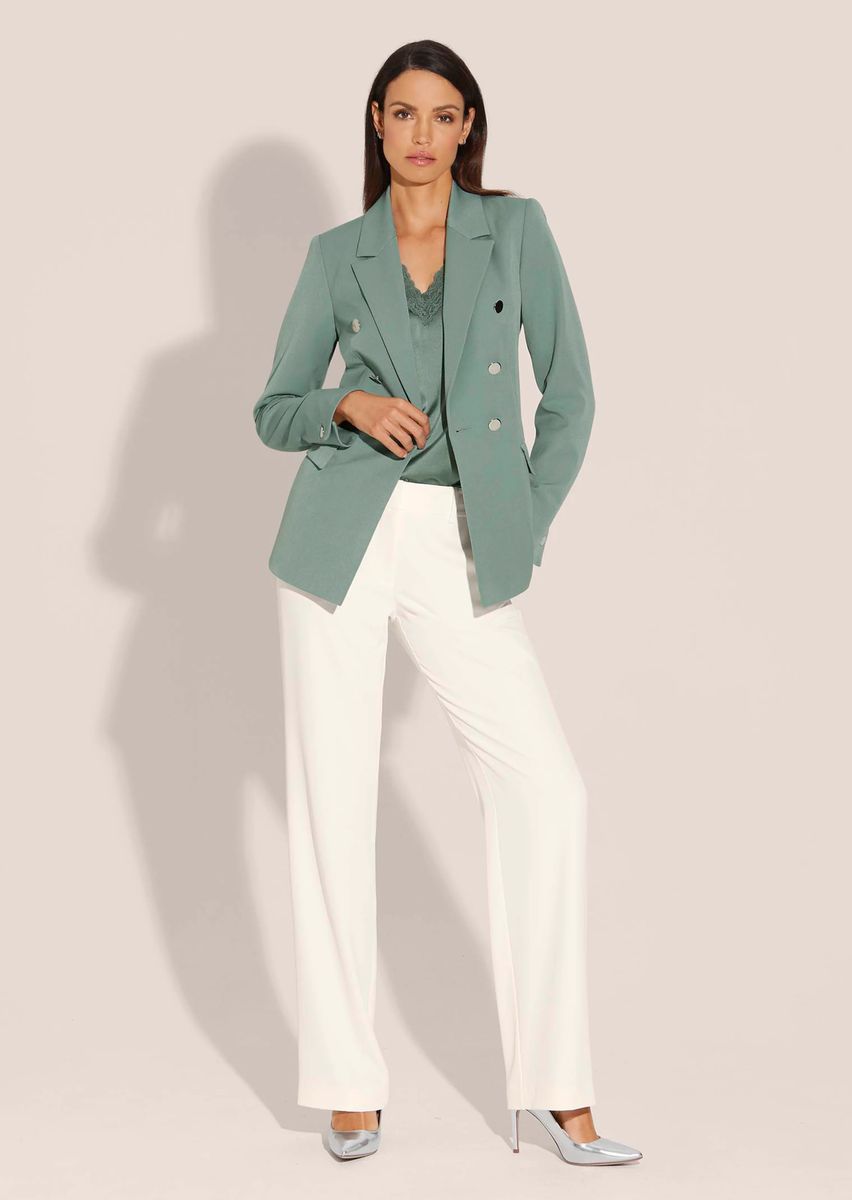 Zweireihiger Long-Blazer in taillierter Form