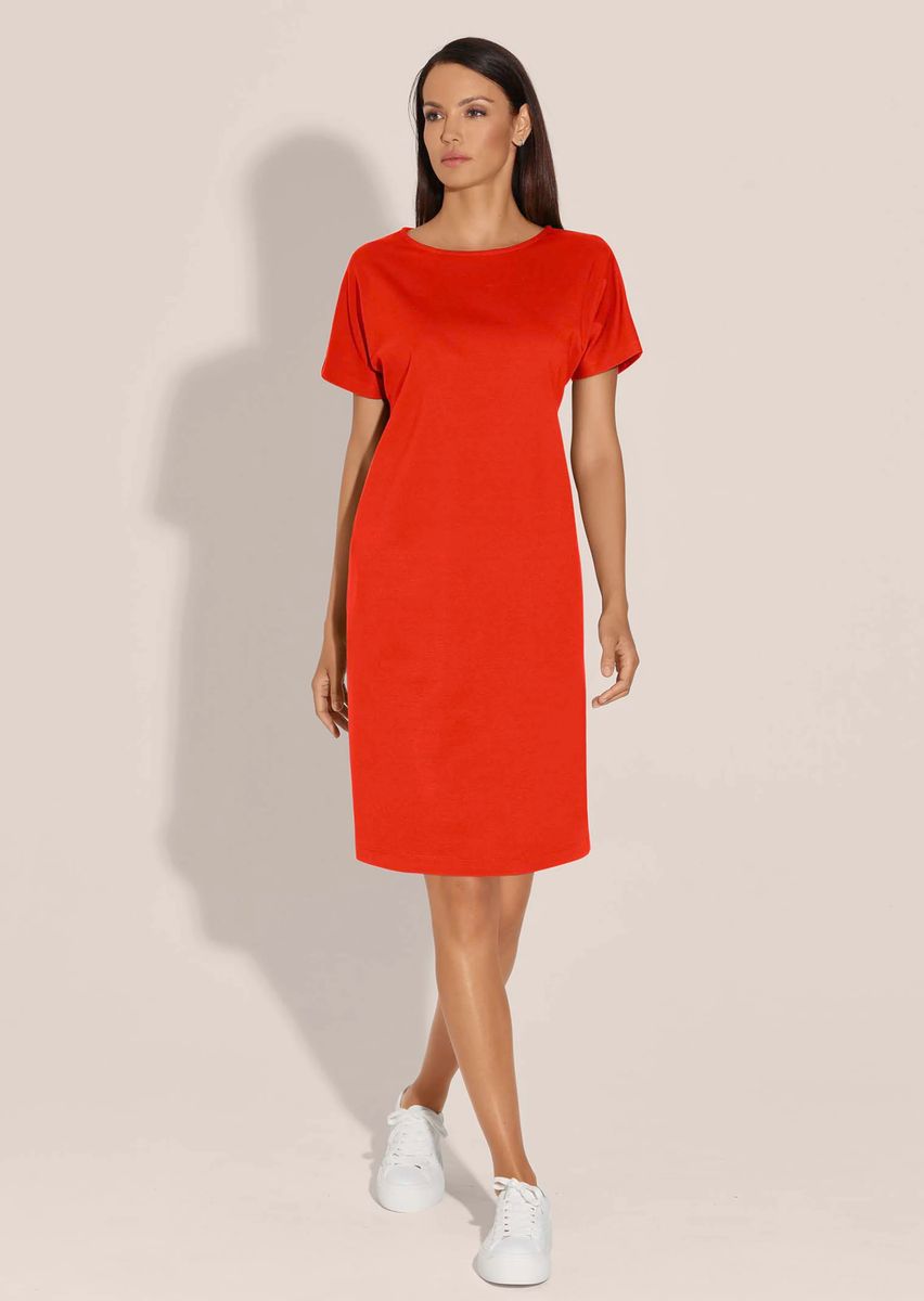 Minimalistisches Jerseykleid in H-Linie