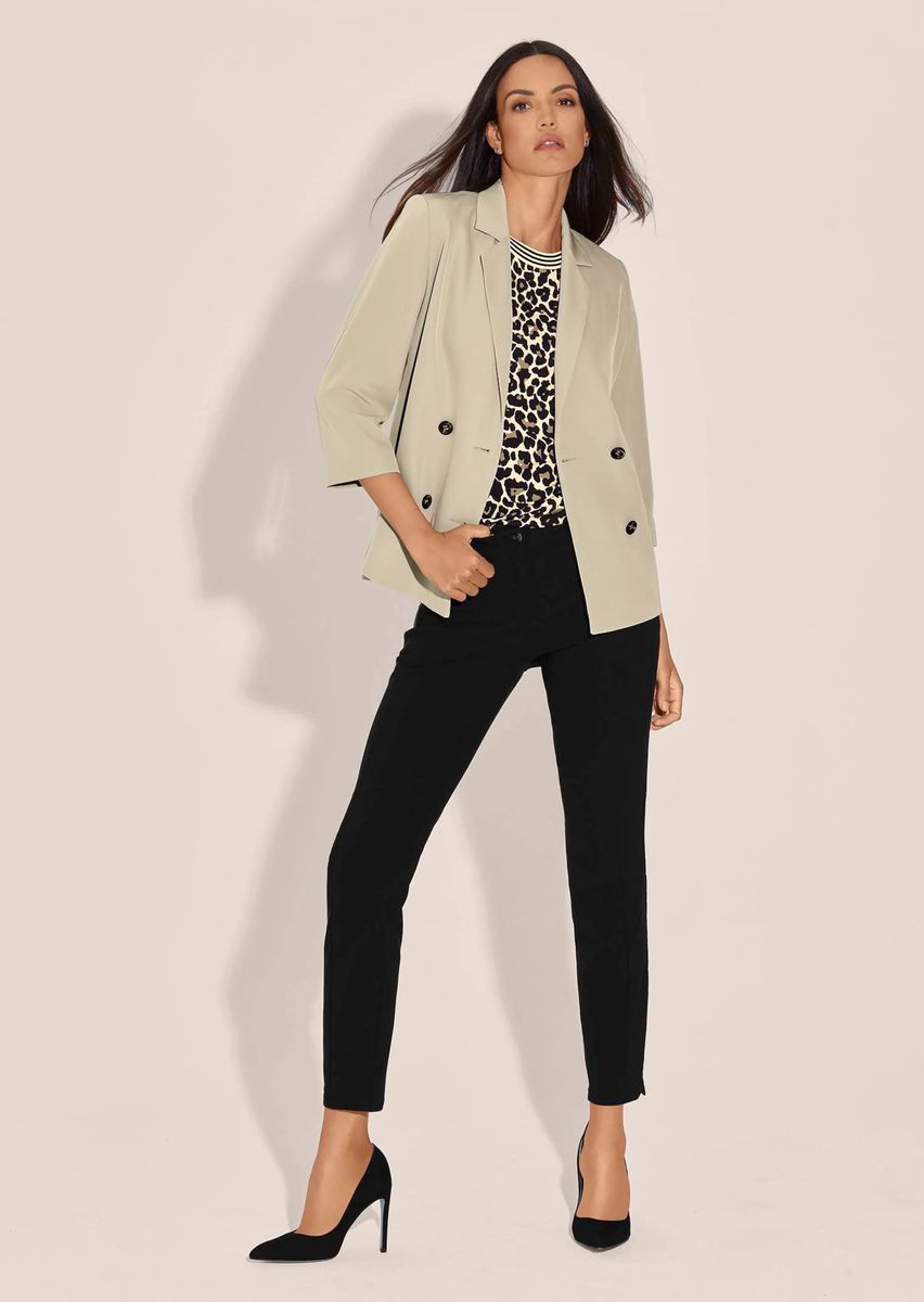 Zweireihiger Blazer mit 3/4-Ärmeln