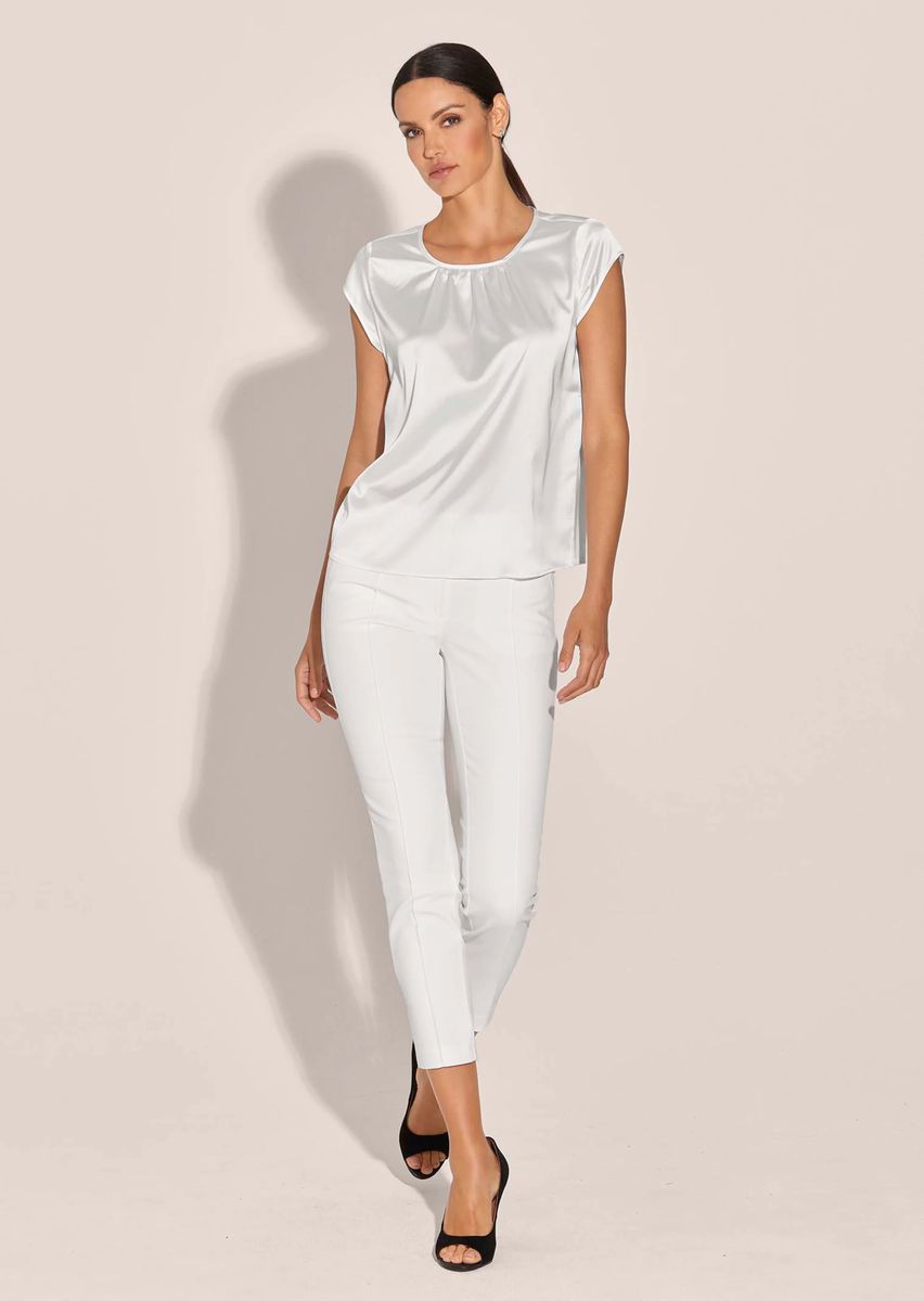Elegante Satin-Bluse in A-Linie