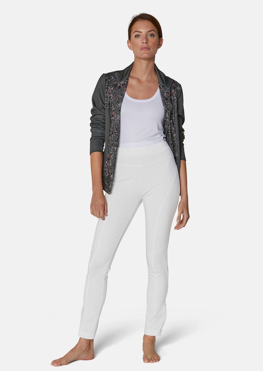 High-Rise Stretch-Leggings mit Saumzippern