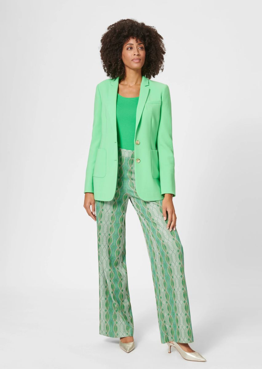 Langer Jersey-Blazer mit Taschen