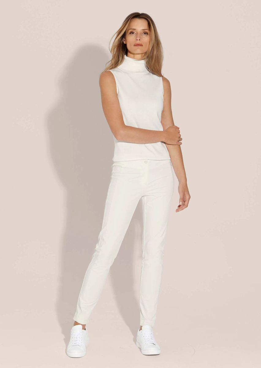 Hochelastische Slim-Fit Hose mit Nähten