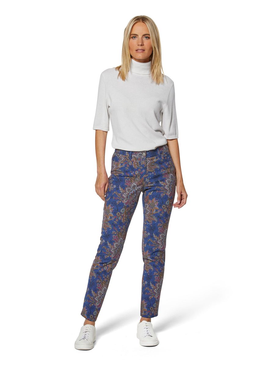 Schmale Jeans mit Paisley-Muster