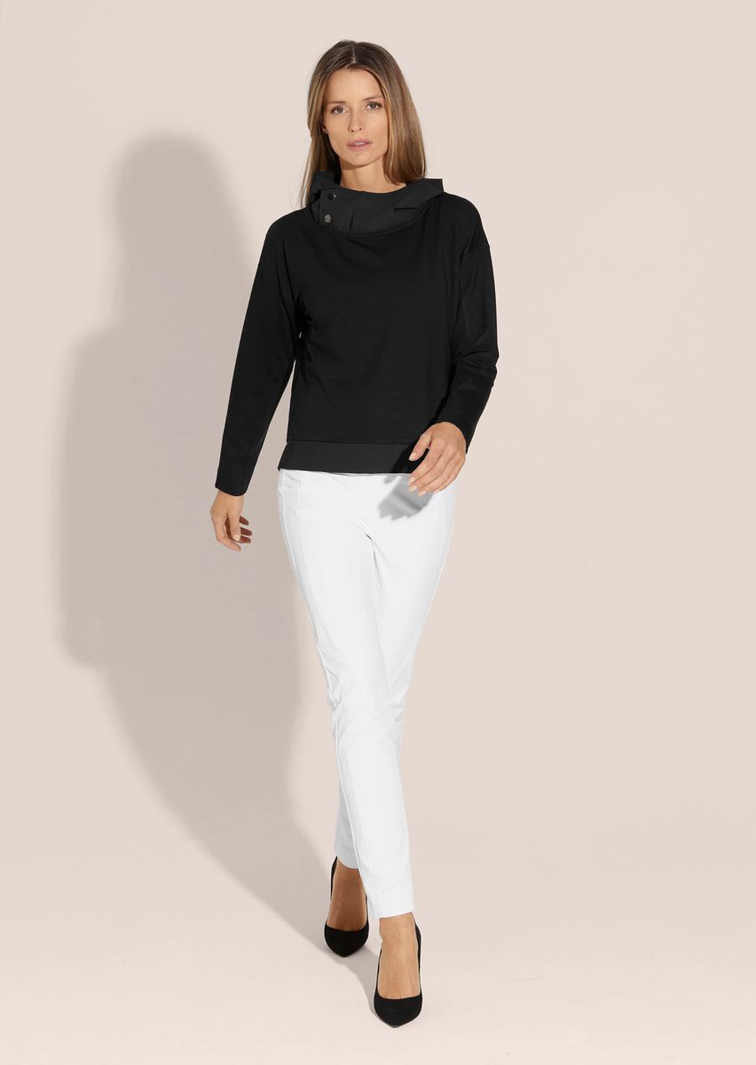 Oversized-Sweatshirt mit hohem Kapuzenkragen