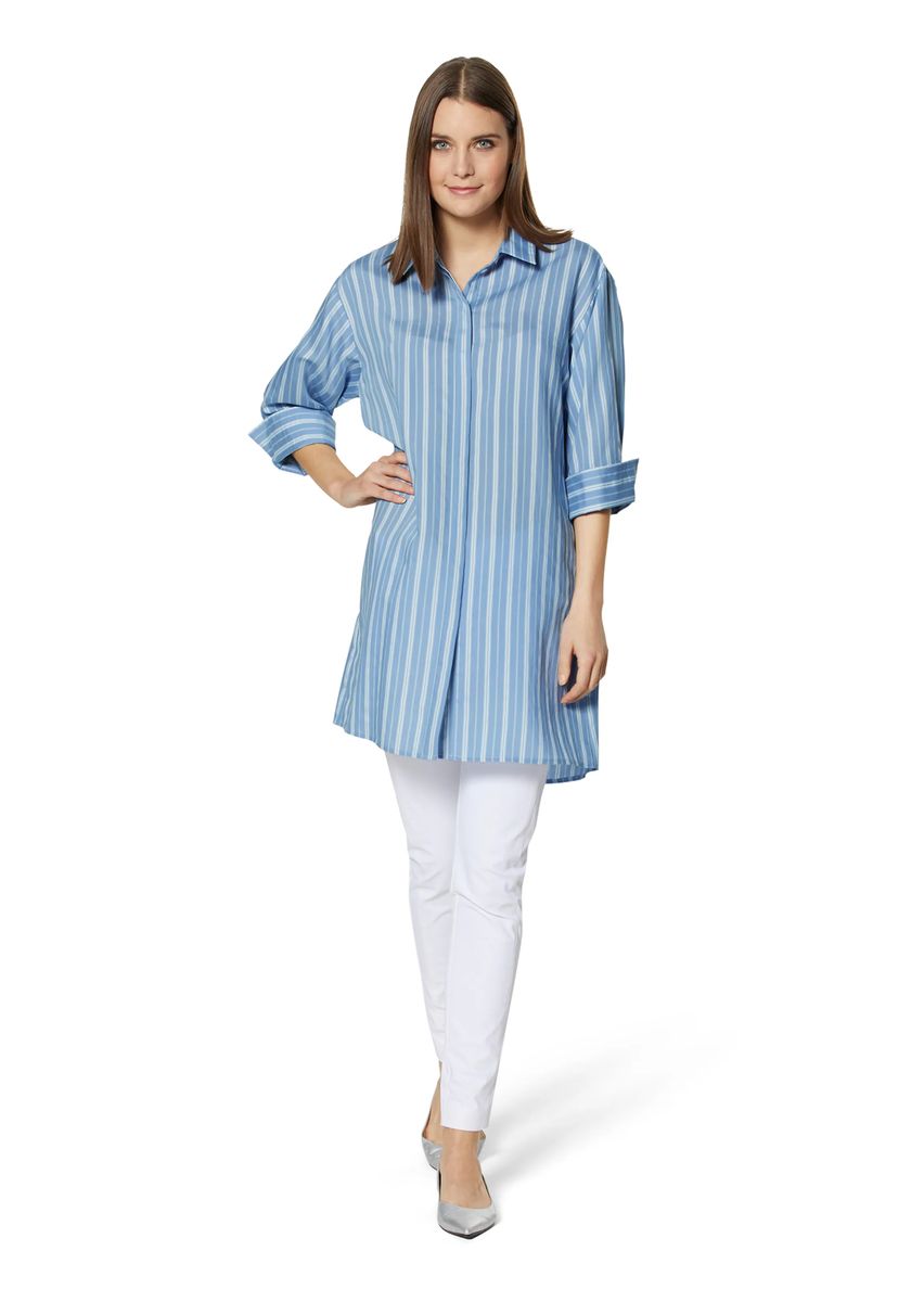 Gestreifte Oversize-Long-Tunika