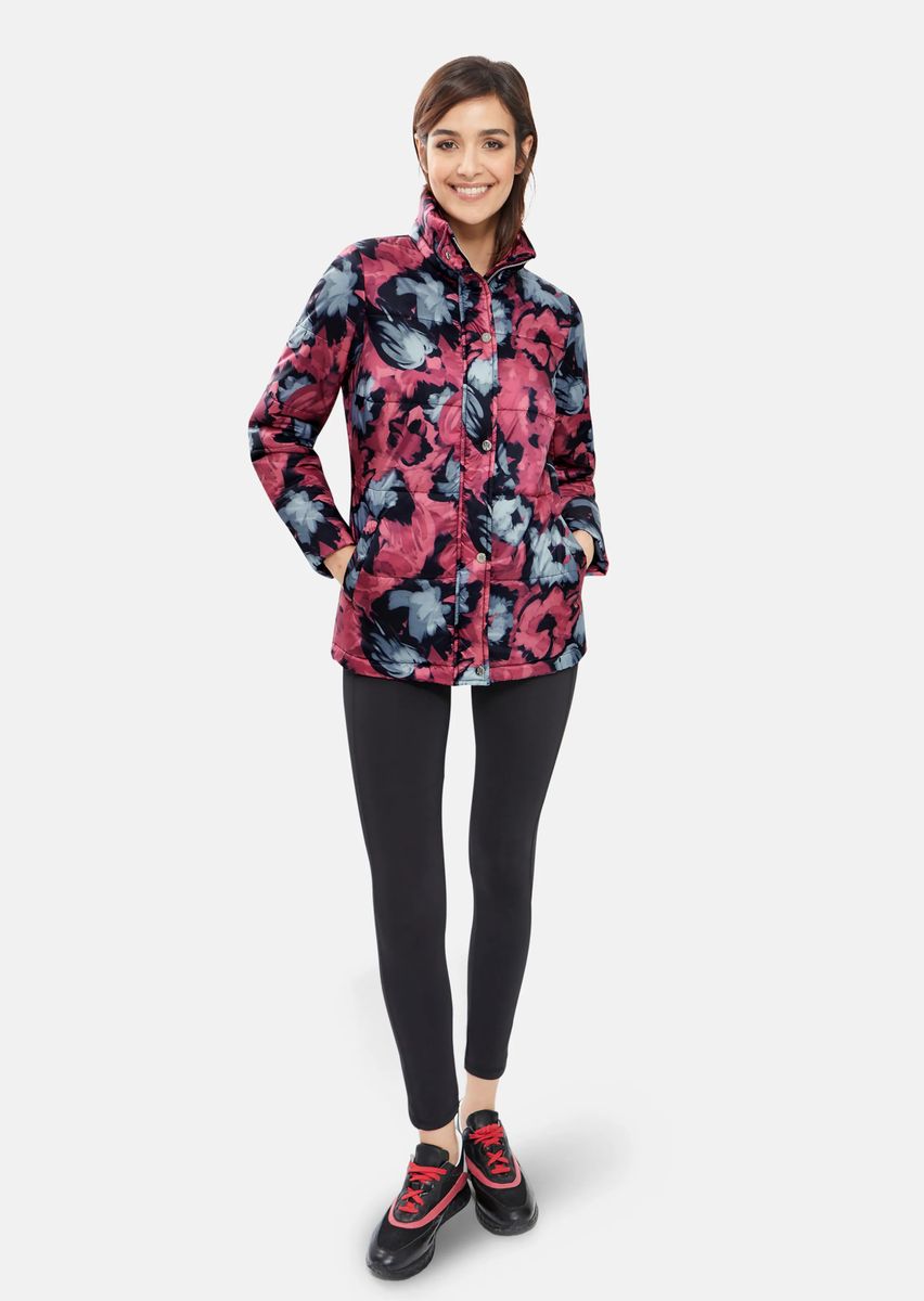 Steppjacke mit floralem Print