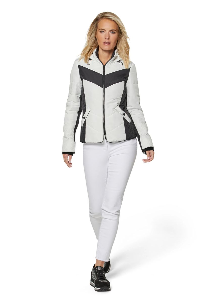Gesteppte Jacke im Kontrast-Design