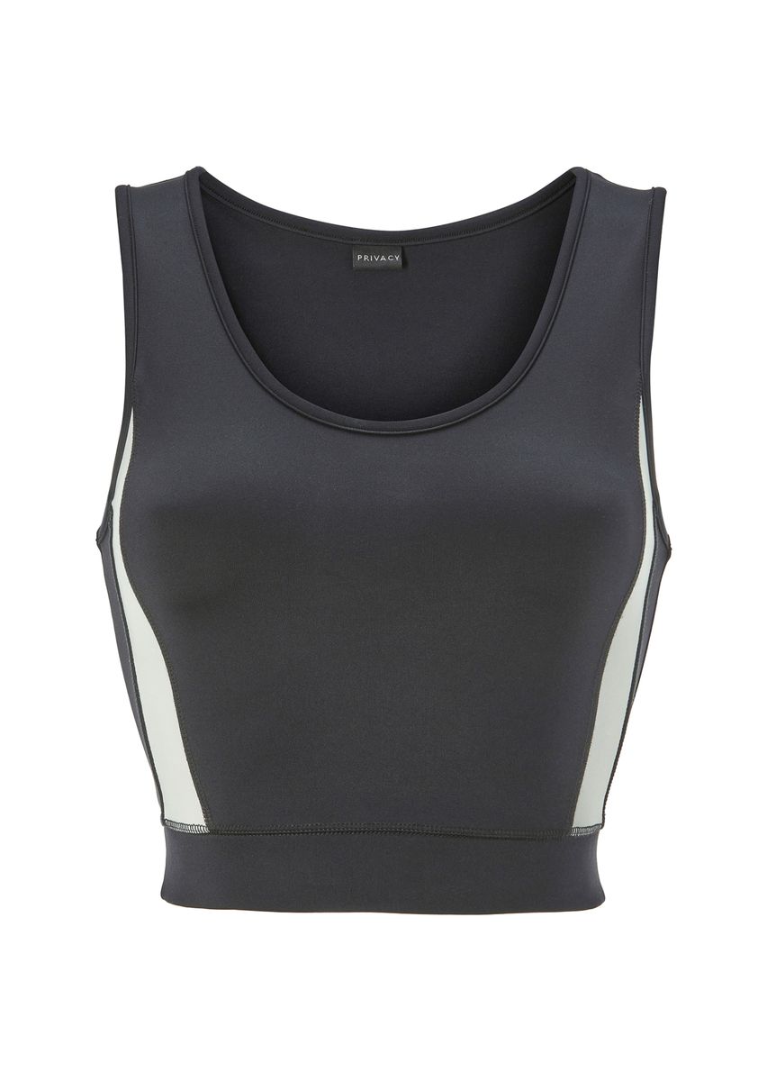 Sport-Bustier mit kontrastierenden Seiteneinsätzen