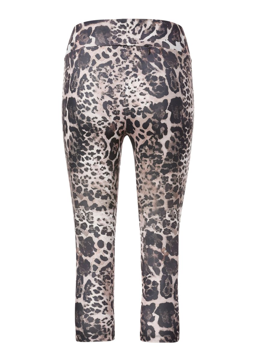 Verkürzte Tights mit Leoparden-Print