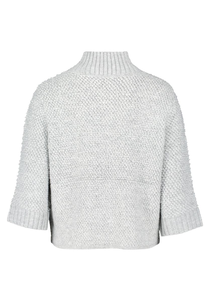 Strukturierte Strickjacke mit Reißverschluss