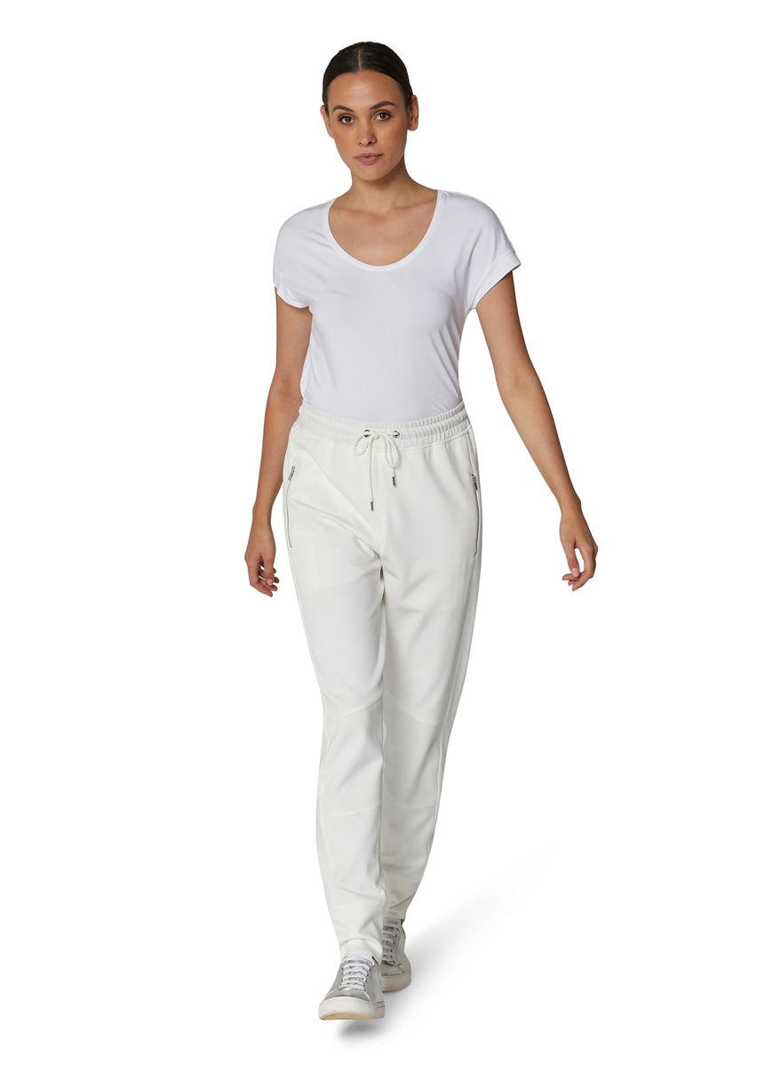 Strukturierte Jogg-Pants in Knöchellänge