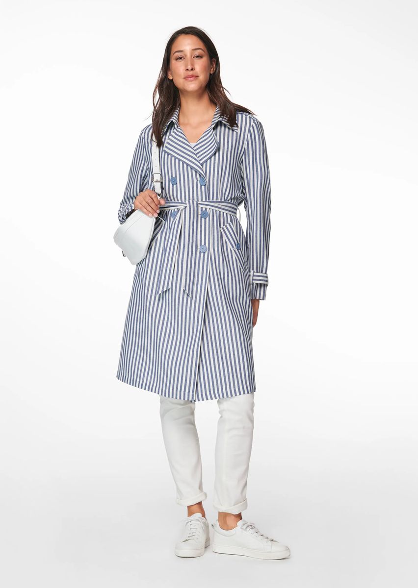 Oversized Trenchcoat mit vertikalen Streifen