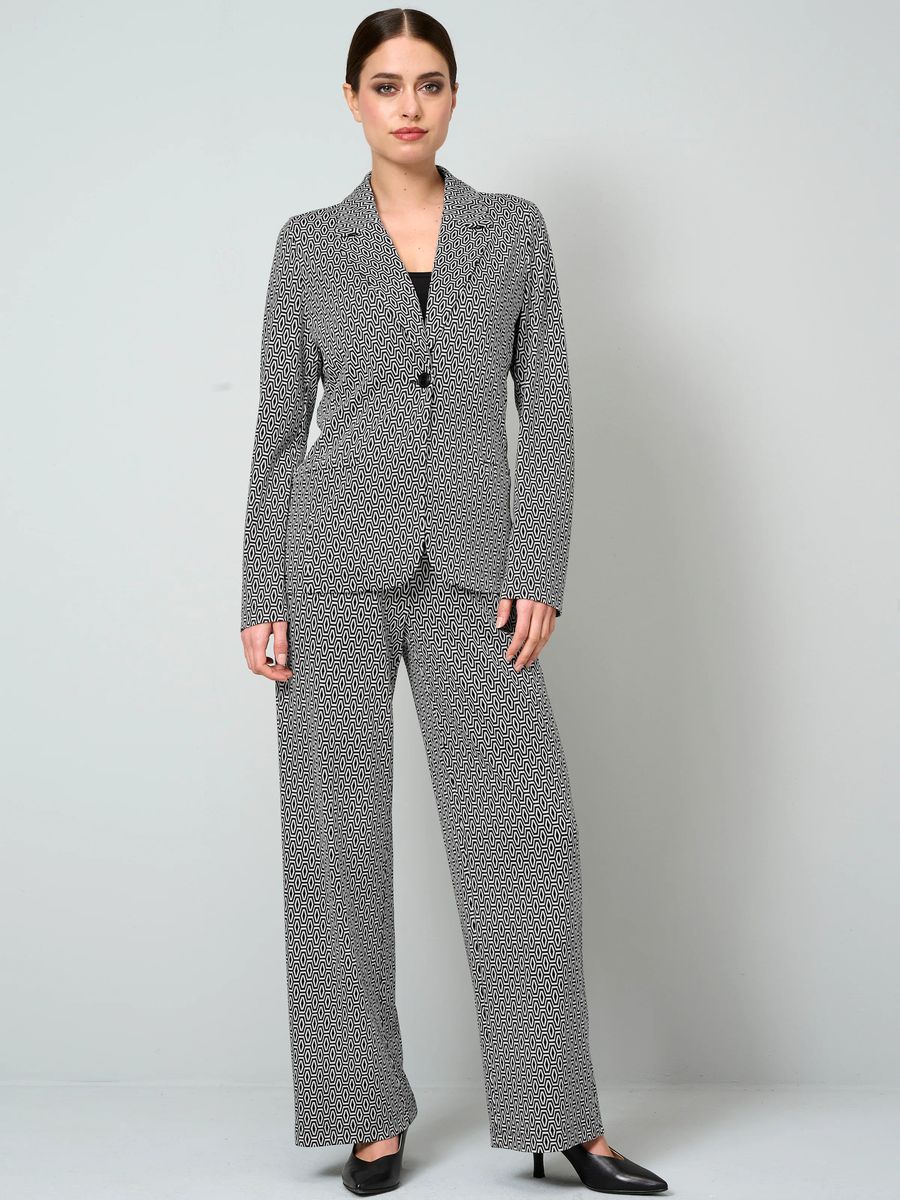 Taillierter Blazer mit Grafikmuster
