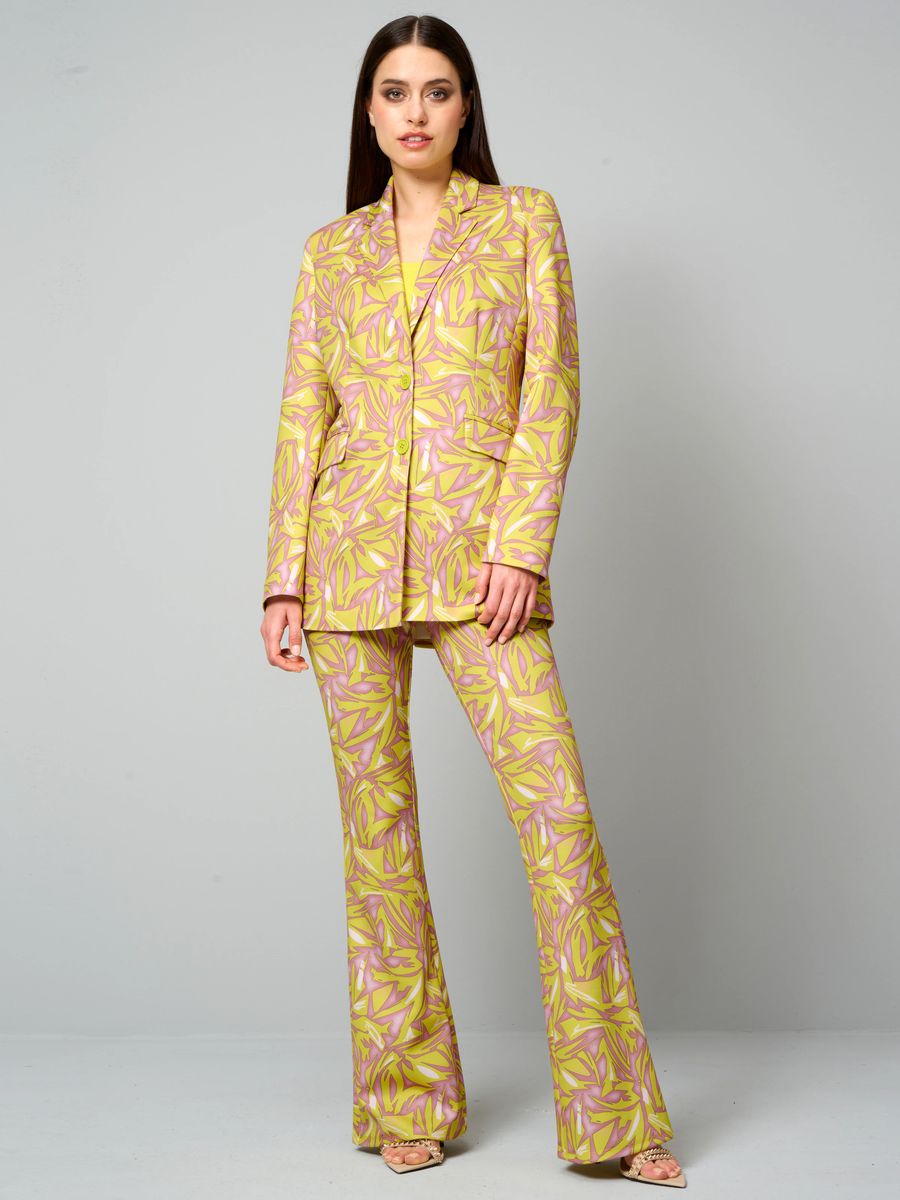 Einreihiger Blazer mit Grafikprint